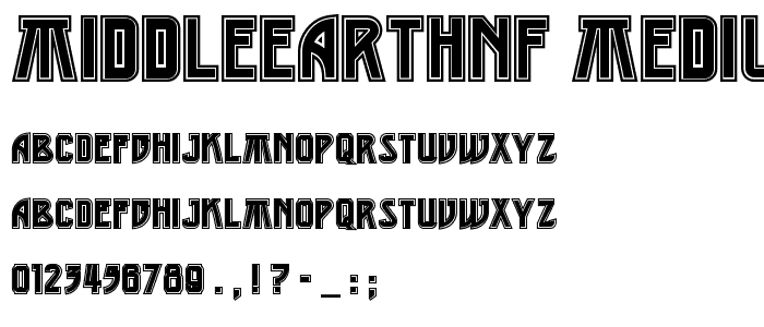 MiddleEarthNF Medium font